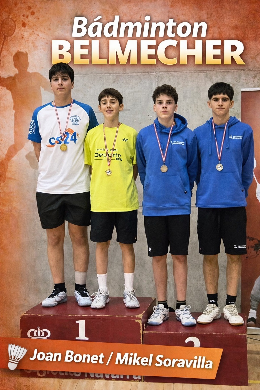 El Club B&aacute;dminton Belmecher regresa a casa con varias medallas tras un intenso fin de semana